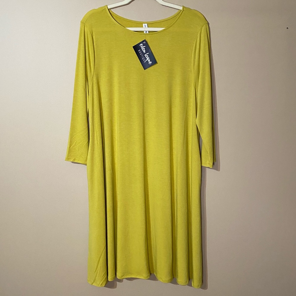 Zenana Premium Basic Pocket Dress. Multiple Sizes